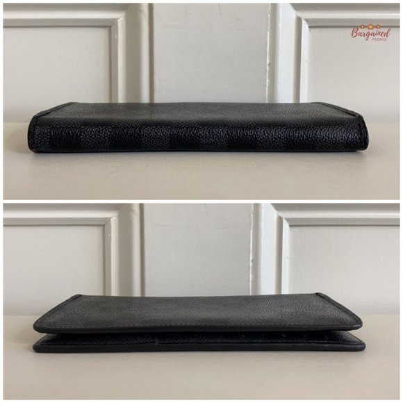 Authentic Louis Vuitton Damier Graphite Coated Canvas Leather Brazza Wallet 2012 - Picture 4 of 12